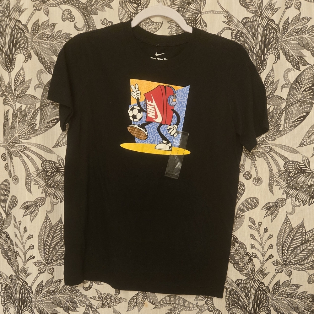 Nike Black and Blue Graphic Men's Tee
